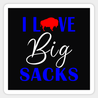 Buffalo Football I Love Big Sacks Sticker